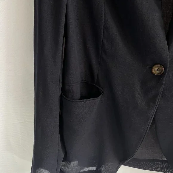 MALO Women's Jacket Black blazer 100% cashmere jacket Authentic jacket Italy - Picture 14 of 16